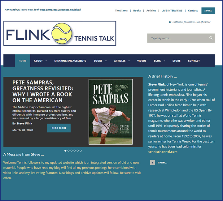 Steve Flink, tennis writer