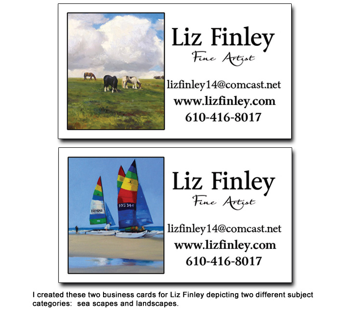 Liz Finley, Fine Artist, business cards Liz Finley, Fine Artist, business cards