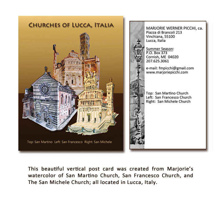 Marjorie Werner Picchi, Fine Artist, Post Card Marjorie Werner Picchi, Fine Artist, Post Card