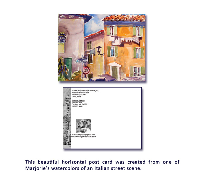 Marjorie Werner Picchi, Fine Artist, Post Card Marjorie Werner Picchi, Fine Artist, Post Card