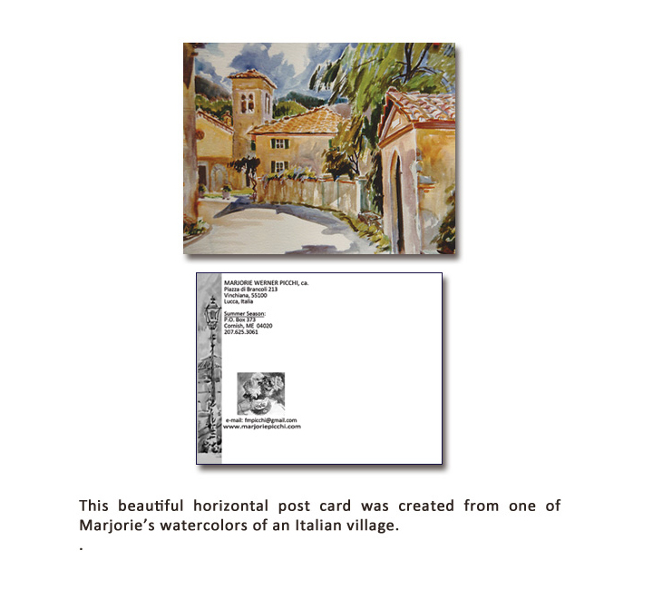 Marjorie Werner Picchi, Fine Artist, Post Card Marjorie Werner Picchi, Fine Artist, Post Card